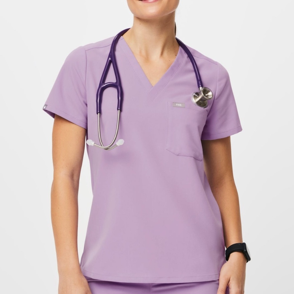 Figs SET- Catarina one pocket scrub top and high waisted Livingston pants